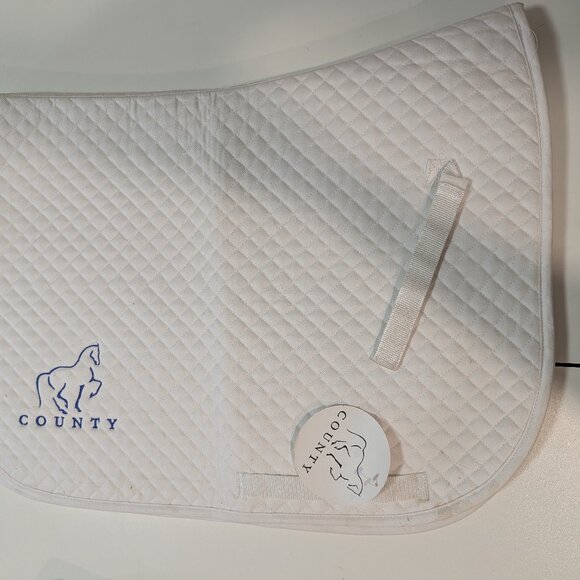 County White Embroidered Dressage Saddle Pad - NWT - See Description - Picture 2 of 2
